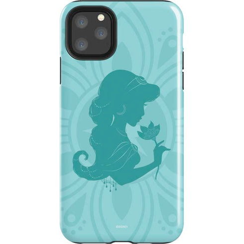 Disney Aladdin Princess Jasmine Silhouette Flower iPhone 11 Pro Max Impact Case