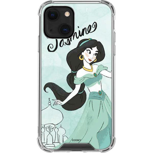 Disney Princess Jasmine Art iPhone 14 Plus Clear Case