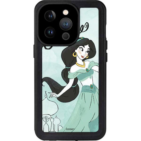 Disney Princess Jasmine Art iPhone 14 Pro Waterproof Case