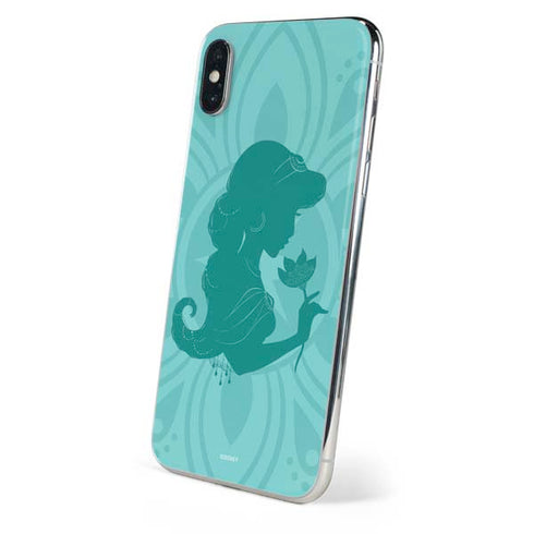 Disney Aladdin Princess Jasmine Silhouette Flower iPhone X Skin