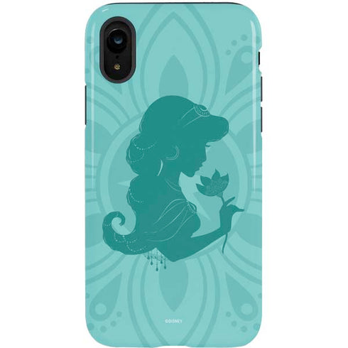 Disney Aladdin Princess Jasmine Silhouette Flower iPhone XR Pro Case