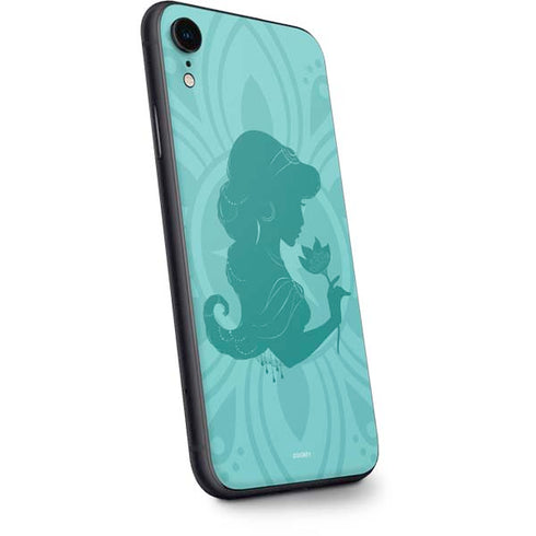Disney Aladdin Princess Jasmine Silhouette Flower iPhone XR Skin
