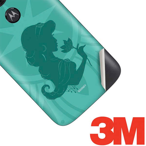 Disney Aladdin Princess Jasmine Silhouette Flower Moto E5 Play Skin