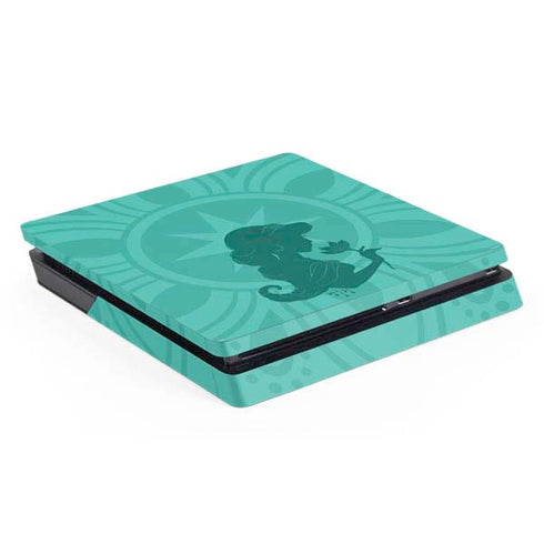 Disney Aladdin Princess Jasmine Silhouette Flower PS4 Slim Skin