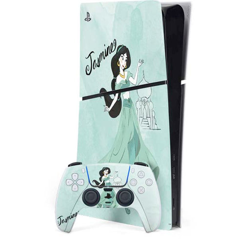 Disney Princess Jasmine PS5 Slim Digital Edition Bundle Skin