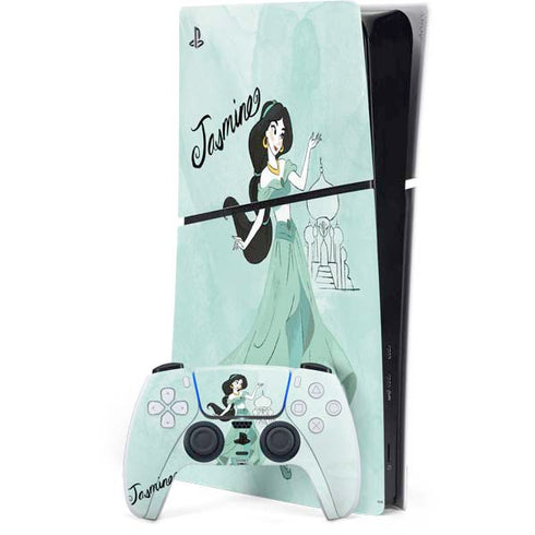 Disney Princess Jasmine PS5 Slim Digital Edition Console Skin
