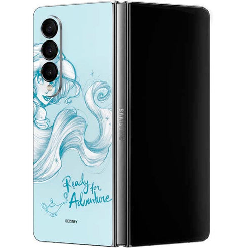 Disney Princess Jasmine Ready for Adventure Art Galaxy Z Fold4 5G Skin