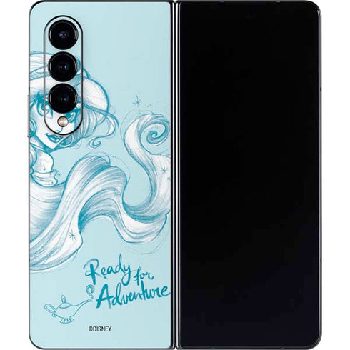 Disney Princess Jasmine Ready for Adventure Art Galaxy Z Fold4 5G Skin