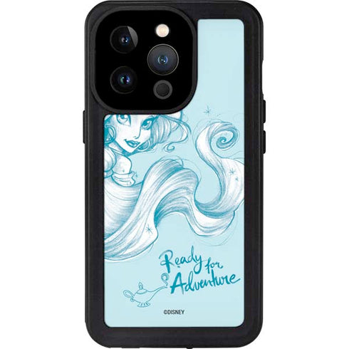 Disney Princess Jasmine Ready for Adventure Art iPhone 14 Pro Waterproof Case