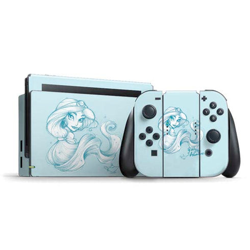 Disney Princess Jasmine Ready for Adventure Art Nintendo Switch Bundle Skin