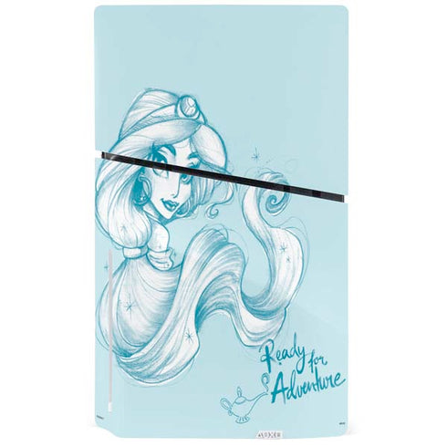 Disney Princess Jasmine Ready for Adventure Art PS5 Slim Disk Console Skin