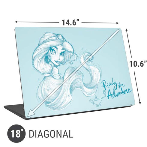 Disney Princess Jasmine Ready for Adventure Art Universal Laptop 18in (14.6 x 10.6in) Skin