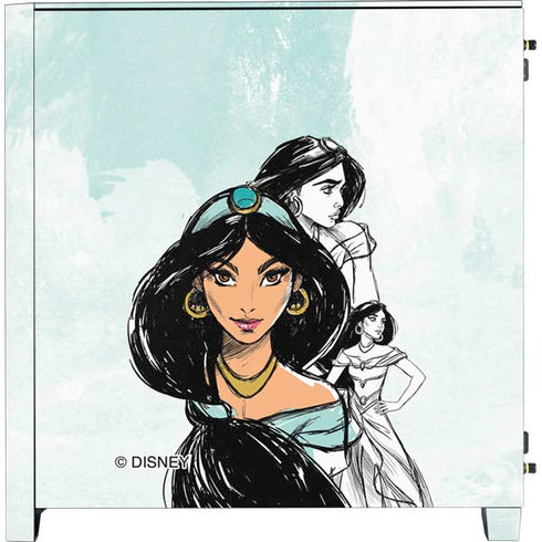 Disney Princess Jasmine Sketch Corsair 4000D Tempered Glass Mid-Tower ATX Case Skin