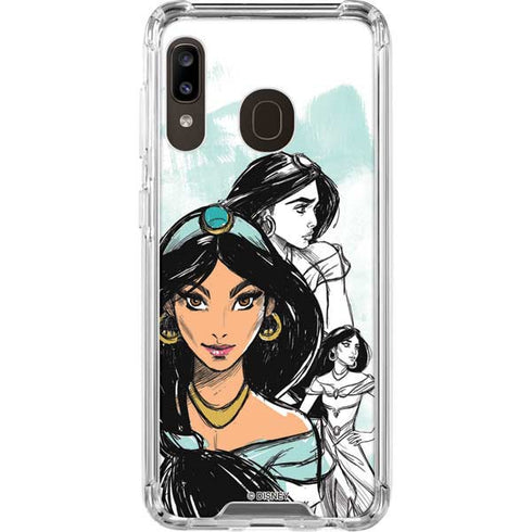 Disney Princess Jasmine Sketch Galaxy A30 Clear Case
