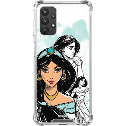 Disney Princess Jasmine Sketch Galaxy A32 5G Clear Case