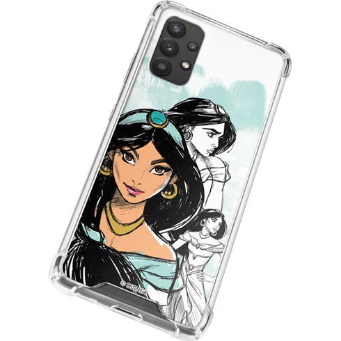 Disney Princess Jasmine Sketch Galaxy A32 5G Clear Case