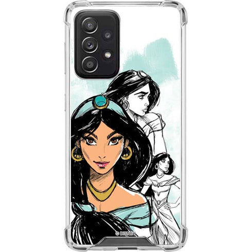 Disney Princess Jasmine Sketch Galaxy A52 5G Clear Case