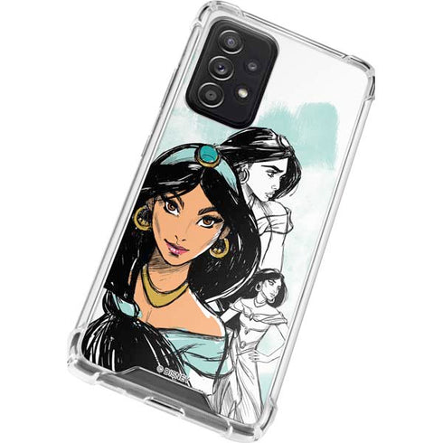 Disney Princess Jasmine Sketch Galaxy A52 5G Clear Case