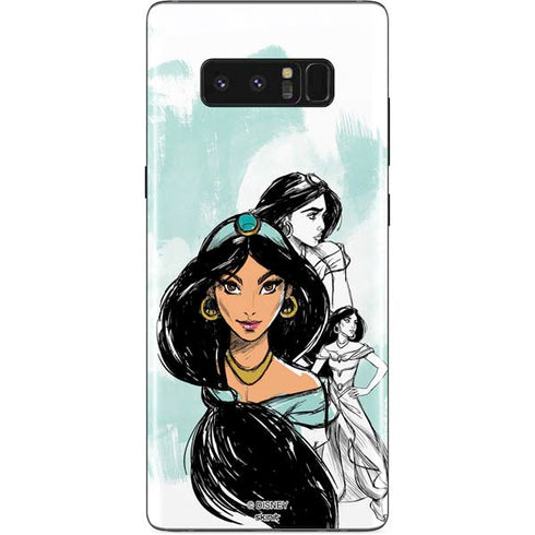 Disney Princess Jasmine Sketch Galaxy Note 8 Skin