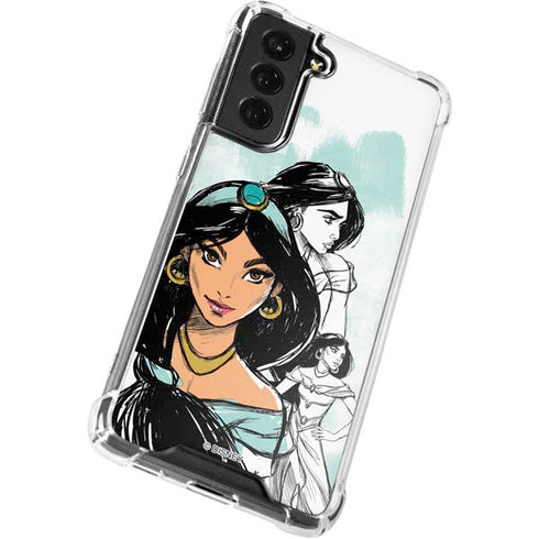 Disney Princess Jasmine Sketch Galaxy S21 FE Clear Case