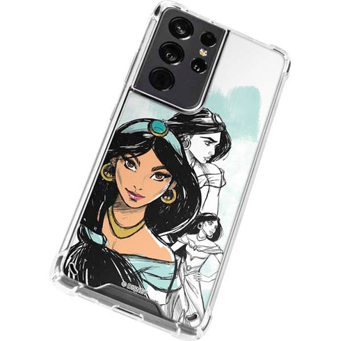 Disney Princess Jasmine Sketch Galaxy S21 Ultra 5G Clear Case