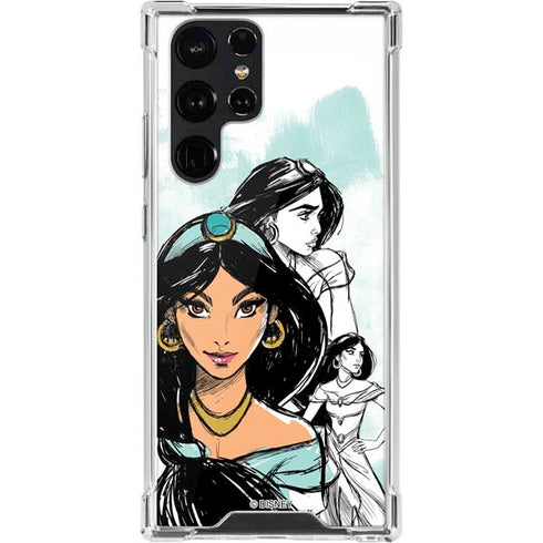 Disney Princess Jasmine Sketch Galaxy S22 Ultra Clear Case