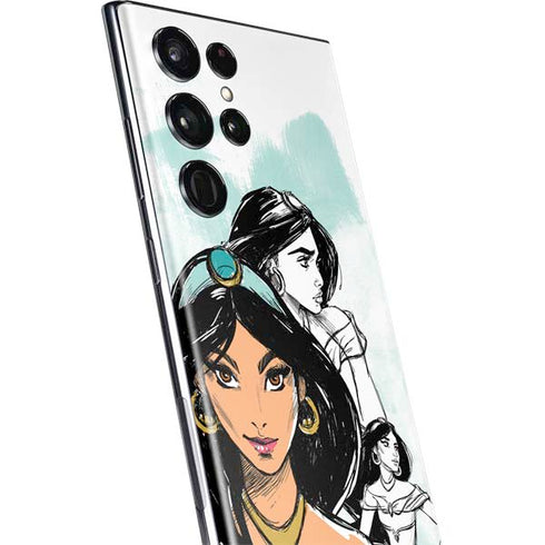Disney Princess Jasmine Sketch Galaxy S22 Ultra Skin