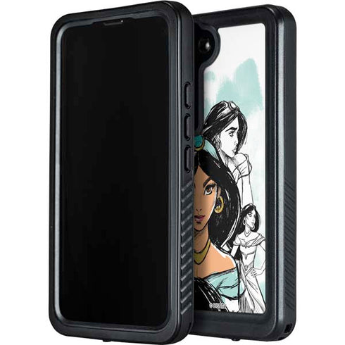 Disney Princess Jasmine Sketch Galaxy S23 Plus Waterproof Case