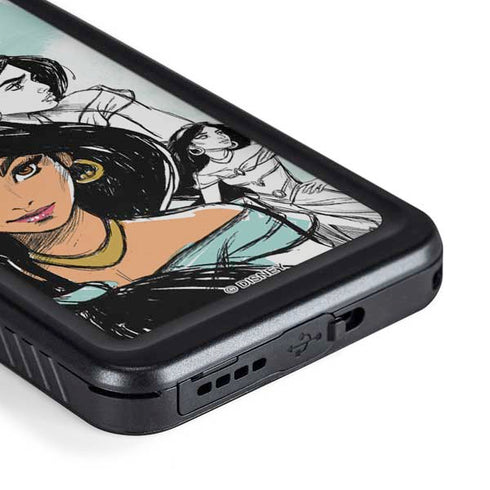 Disney Princess Jasmine Sketch Galaxy S23 Waterproof Case