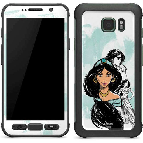 Disney Princess Jasmine Sketch Galaxy S7 Active Skin