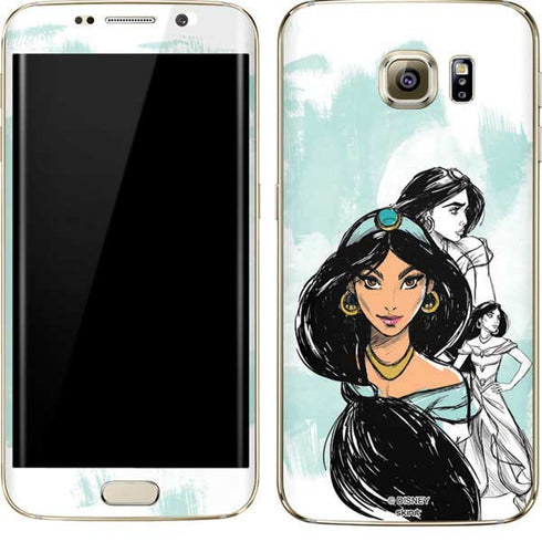 Disney Princess Jasmine Sketch Galaxy S7 Edge Skin