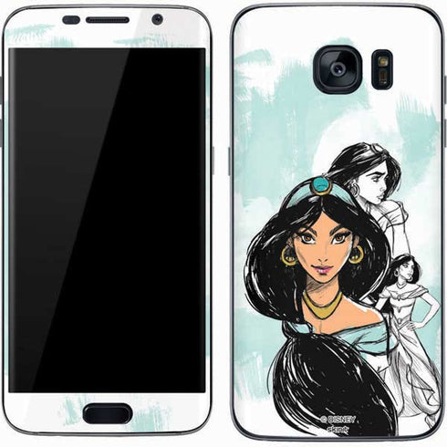 Disney Princess Jasmine Sketch Galaxy S7 Skin