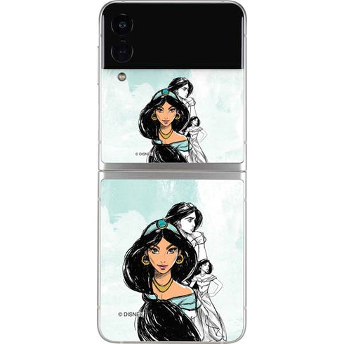 Disney Princess Jasmine Sketch Galaxy Z Flip3 5G Skin