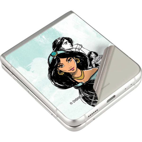 Disney Princess Jasmine Sketch Galaxy Z Flip3 5G Skin
