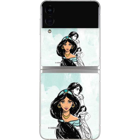 Disney Princess Jasmine Sketch Galaxy Z Flip4 5G Skin