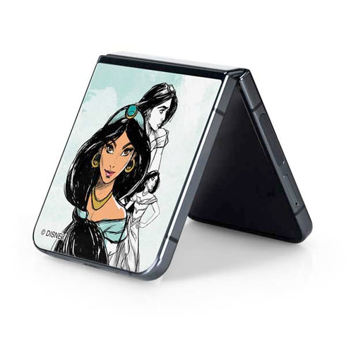Disney Princess Jasmine Sketch Galaxy Z Flip5 5G Skin