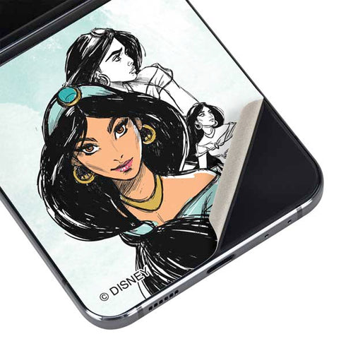 Disney Princess Jasmine Sketch Galaxy Z Flip5 5G Skin
