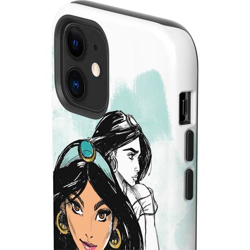 Disney Princess Jasmine Sketch iPhone 12 Impact Case