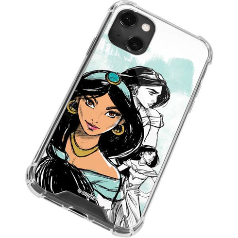 Disney Princess Jasmine Sketch iPhone 13 Mini Clear Case