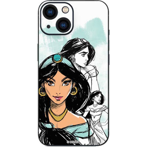 Disney Princess Jasmine Sketch iPhone 13 Mini Skin
