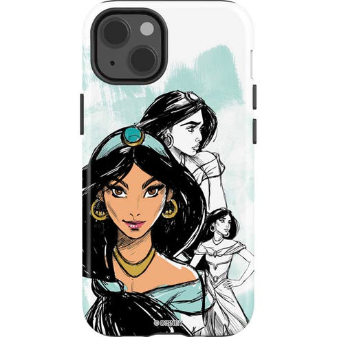 Disney Princess Jasmine Sketch iPhone 15 Impact Case