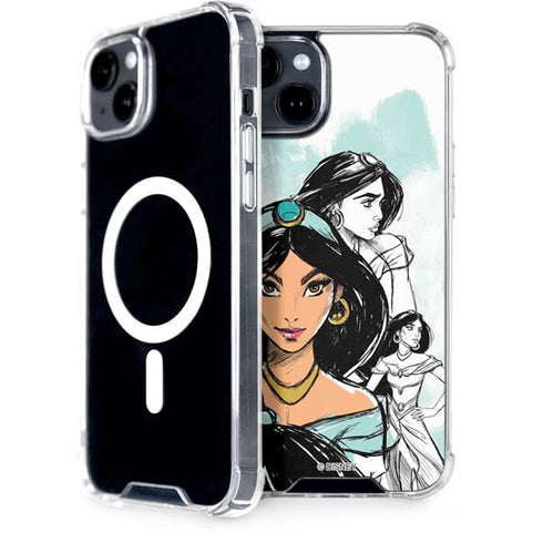 Disney Princess Jasmine Sketch iPhone 15 Plus MagSafe Case