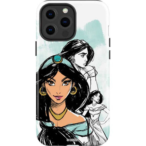 Disney Princess Jasmine Sketch iPhone 15 Pro Max Impact Case