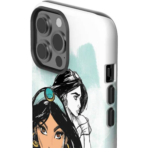Disney Princess Jasmine Sketch iPhone 15 Pro Max Impact Case