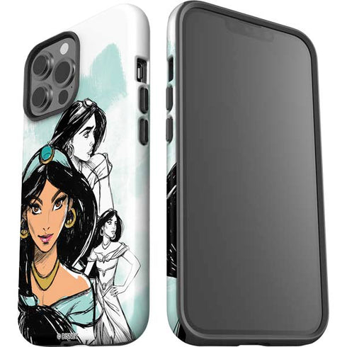 Disney Princess Jasmine Sketch iPhone 15 Pro Max Impact Case