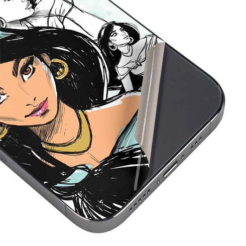 Disney Princess Jasmine Sketch iPhone 14 Pro Skin