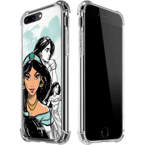 Disney Princess Jasmine Sketch iPhone 7/8 Plus Clear Case