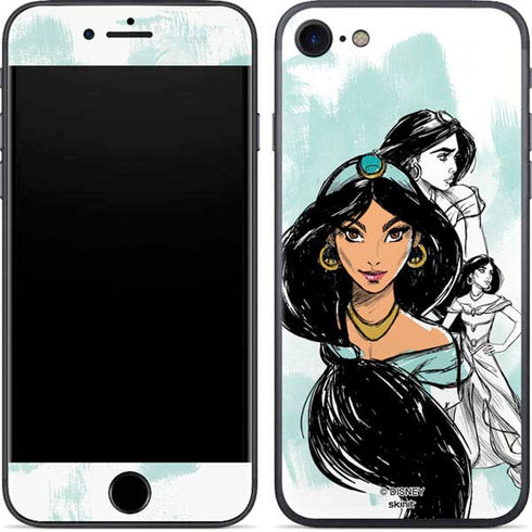 Disney Princess Jasmine Sketch iPhone 8 Skin