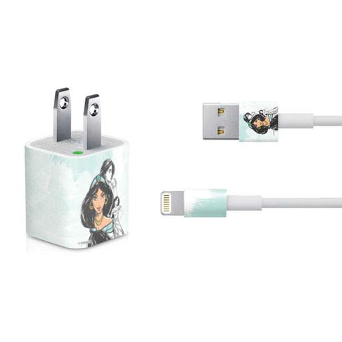 Disney Princess Jasmine Sketch iPhone Charger (5W USB) Skin