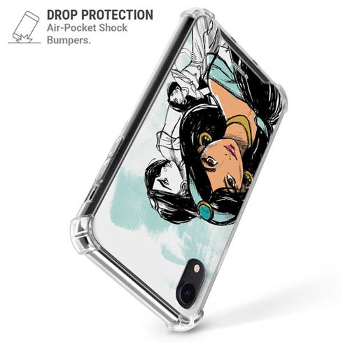 Disney Princess Jasmine Sketch iPhone XR Clear Case
